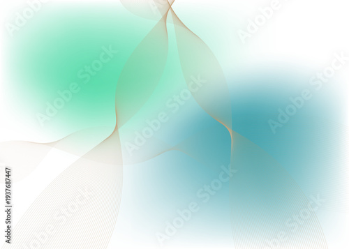 Abstract  Wave Lines on Soft Gradient Background, Modern Flowing Curve Pattern