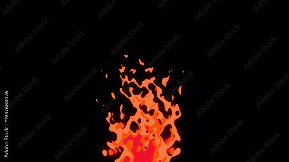 Realitsic Fire Animation 4k stock | 2d realistic fire animation video overlay motion alpha ...