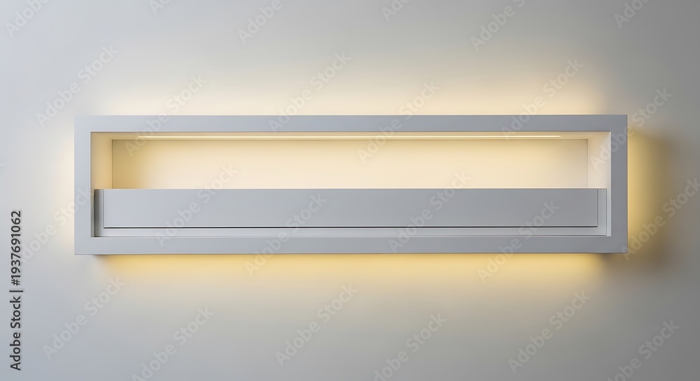 Obraz premium modern rectangular wall light fixture with warm glow