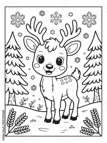 Fotografie Cute animals with a forest background for kids, teens, and adults