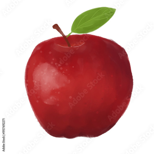 red apple isolated on white