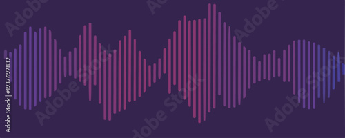 Colorful audio waveform equalizer background, abstract sound wave visualization, modern digital music spectrum technology design vector illustration