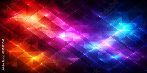Abstract colorful backdrop with a digital gradient wave pattern and bright motion blur element in a modern artistic style