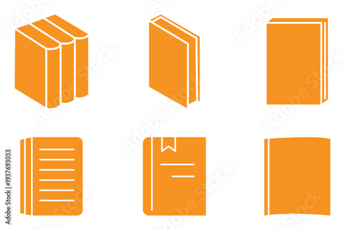 Book icon set education study reading learning language skill sign symbol. Education sign. Stock vector illustration.