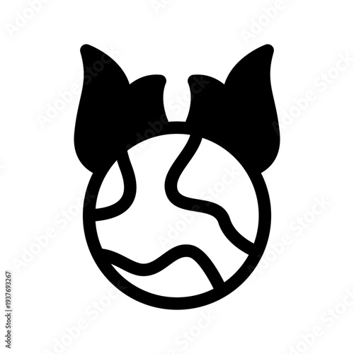 Global Warming Icon Vector Symbol Design Illustration