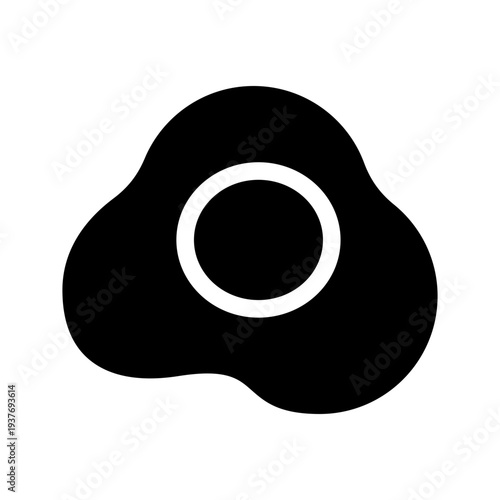 Fried Egg Icon Vector Symbol Design Illustration