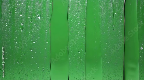 Green Background with Vertical Lines and Bubbles.