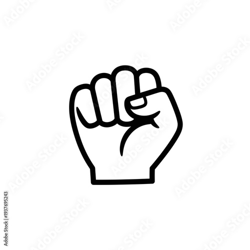 Raised Fist Symbol vector illustration