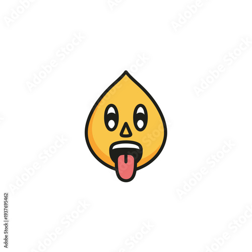 Crazy Oil Drop Emoji vector illustration