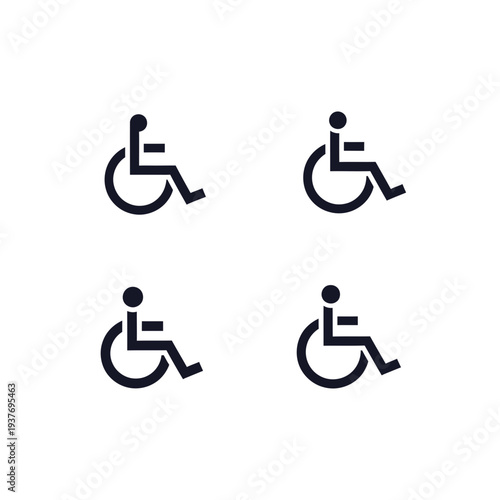Accessible Icon Variations vector illustration