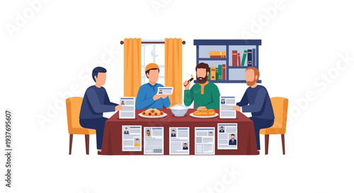 Diverse business team celebrating success with pizza lunch meeting in bright modern office