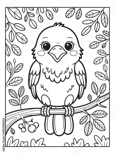 Obraz na plátně Cute animals with a forest background for kids, teens, and adults