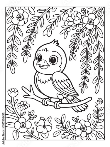Obraz na plátně Cute animals with a forest background for kids, teens, and adults