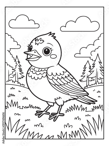 Fotografie Cute animals with a forest background for kids, teens, and adults