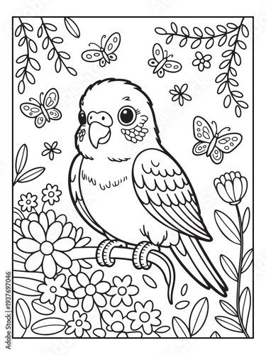 Obraz na plátně Cute animals with a forest background for kids, teens, and adults