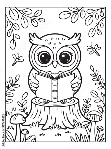 Fotografie Cute animals with a forest background for kids, teens, and adults