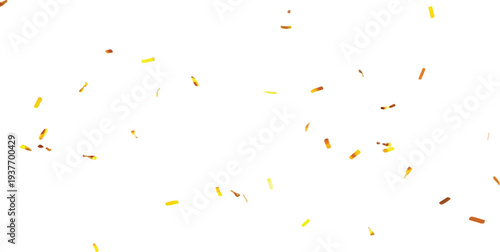 A gentle cascade of golden confetti against a textured white background, perfect for adding sparkle to special occasions.