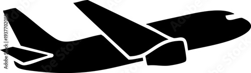 Passenger plane flying icon