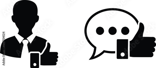 Customer service and approval icons