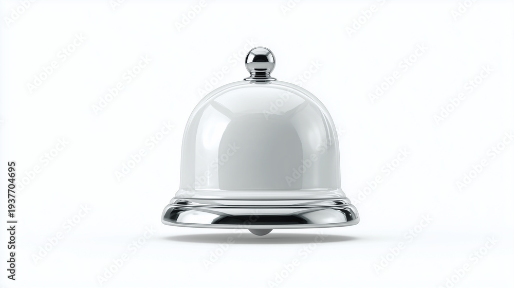 Obraz premium silver bell on white background
