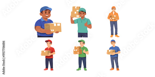 Illustration of Delivery Holding Box Collection