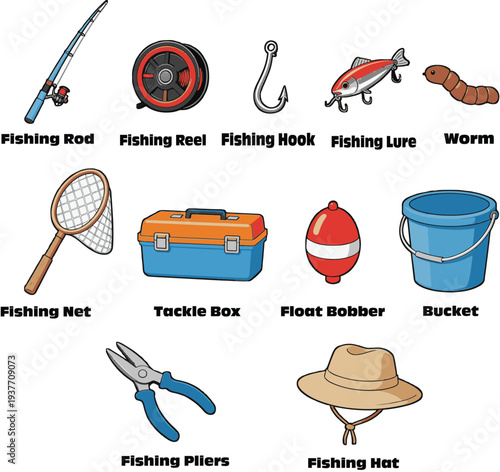 Fishing Set Illustration