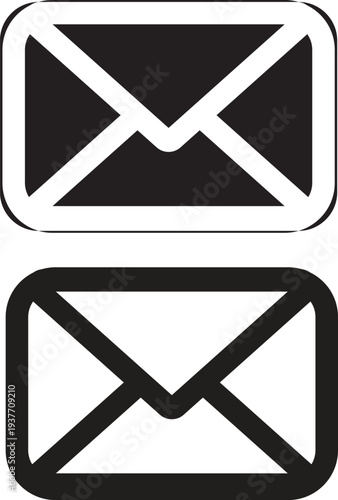 Modern universal icon set vector featuring world earth globe, email envelope, style camera, location map pin, moon with star symbols, clean minimal editable EPS icons for mobile apps, web