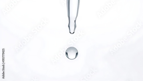 sedition. A single clear droplet falling from a glass dropper, studio lighting, clean aesthetic. bar promotions, beverage menus, designed for product packaging and bar promotions.