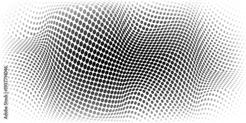 Grunge halftone gradient background. Faded grit noise texture. White and black sand wallpaper. Retro pixelated backdrop.  vector eps 10