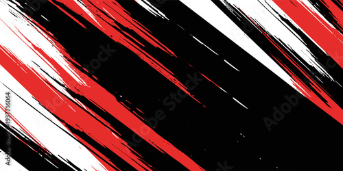 Aged gunge texture. Scratched black structure with red brush decorative illustration. Hand-drawn painted abstract background vector eps10