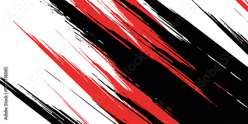 Aged gunge texture. Scratched black structure with red brush decorative illustration. Hand-drawn painted abstract background vector eps10