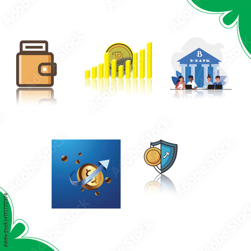 Payment vector icons in line style. Payment related icons set. Pay, payment, banking icons set.withdrawal, account security, password protection, and multicurrency exchange.
