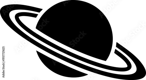 Orbiting planet icon simple