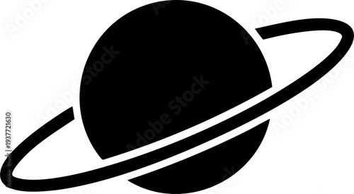 Saturn planet space icon