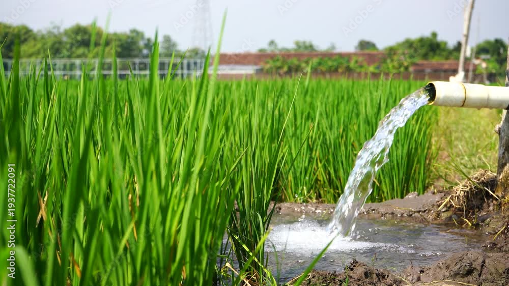 Irrigation of rice fields using pump wells with the technique of ...