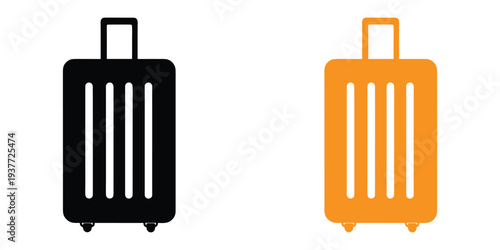 Suitcase icon. Luggage silhouette vector. Travel luggage icon