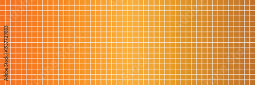 Orange gradient square mosaic tile background. Seamless grid pattern of ceramic wall for swimming pool bathroom kitchen interior design, abstract minimal linear floor texture.
