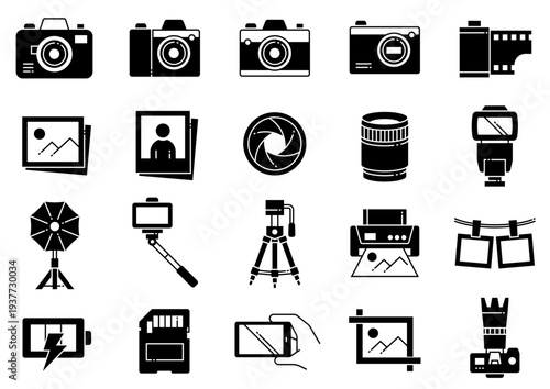 カメラ・動画アイコン02　Cameras, Photography, and Video Icons