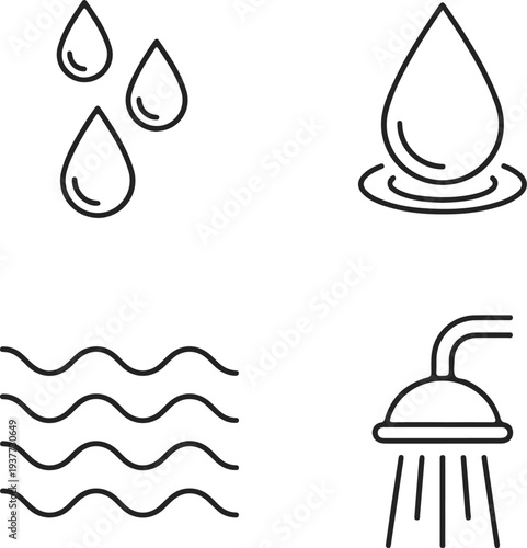 Water Drop Elements vector illustration flat design