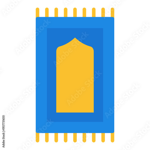 Sajadah Flat icon. Prayer mat symbol. Muslim worship equipment Flat icon