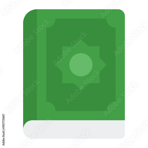 Qibla Flat icon. Kaaba direction symbol. Muslim prayer orientation Flat icon