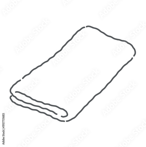 乾いたタオル・フェイスタオルのイラスト（汗拭き・熱中症対策グッズ）