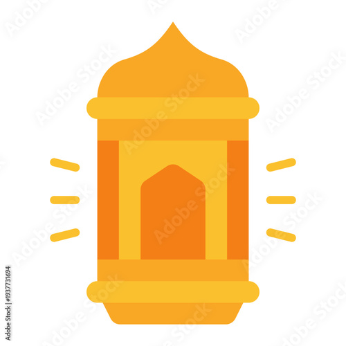 Lantern Flat icon. Ramadan lantern symbol. Islamic festival decoration Flat icon