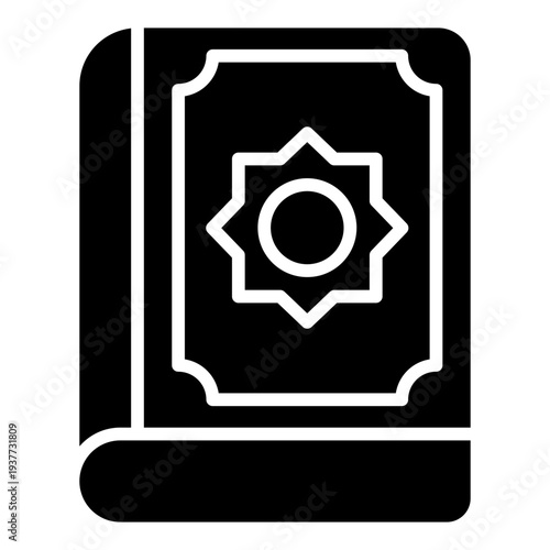 Qibla glyph icon. Kaaba direction symbol. Muslim prayer orientation glyph icon