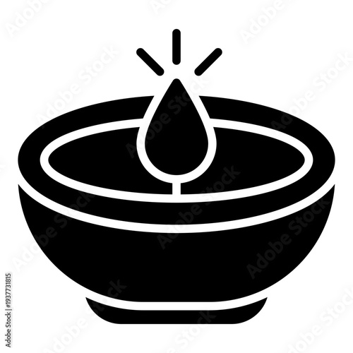 Oil lamp glyph icon. Traditional Ramadan light symbol. Islamic festival decoration glyph icon