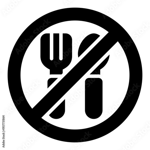 Fasting glyph icon. Ramadan fasting symbol. Islamic worship and spiritual practice glyph icon