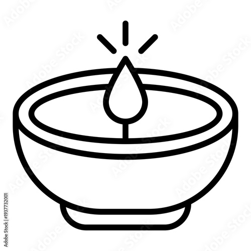 Oil lamp Line icon. Traditional Ramadan light symbol. Islamic festival decoration Line icon