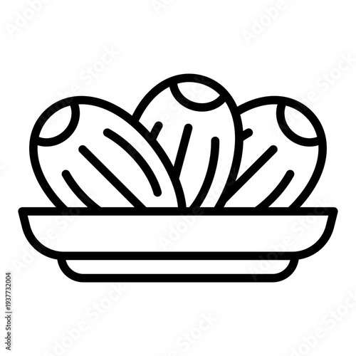 Dates Line icon. Iftar fruit symbol. Ramadan fasting food Line icon