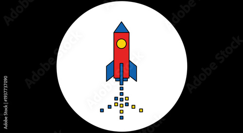 space rocket vector illustration
