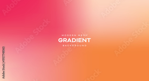 Abstract vector background with pink and orange soft mesh gradient, vector illustration design.